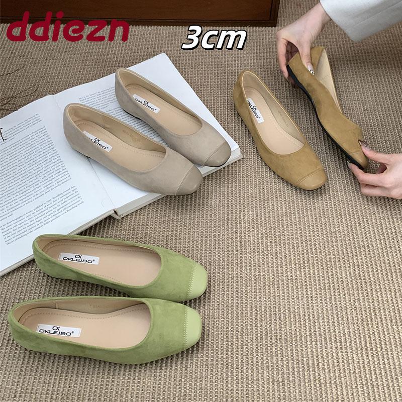 Fashion Fashion Shallow Women Flats With Shoes Round Toe Casual Female With Height Increasing Footwear Ladies Slip On Shoes