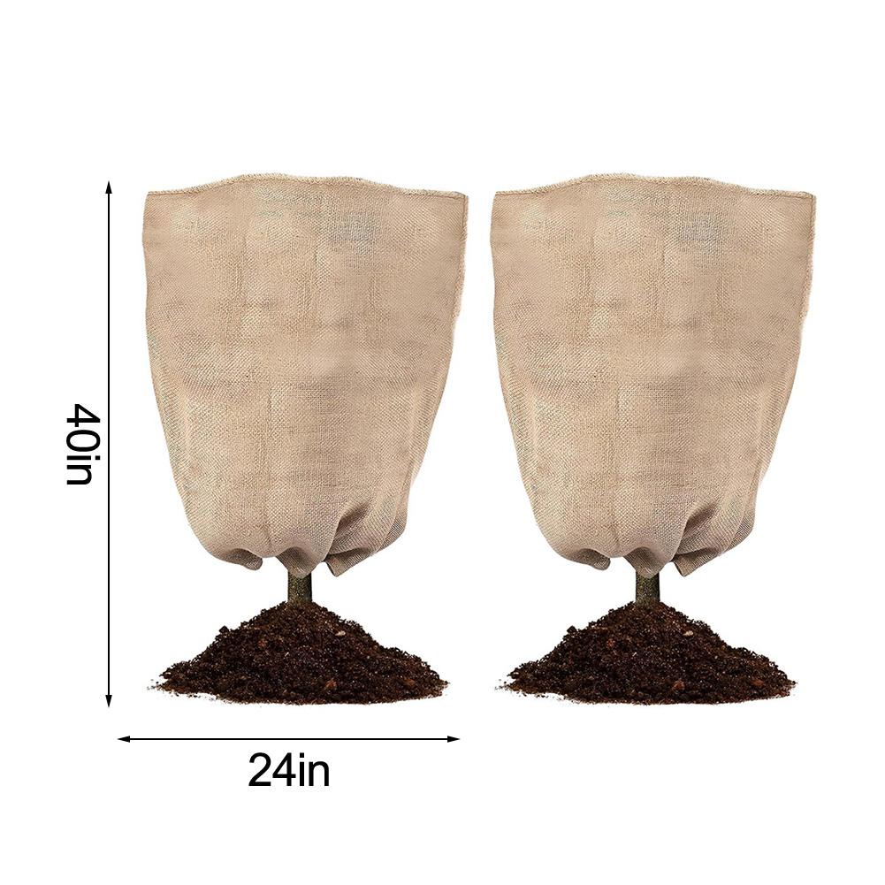 

Plant cover set 2pcs linen fabric winter frost protection suitable for fruit trees and garden plants various sizes 24inx40in