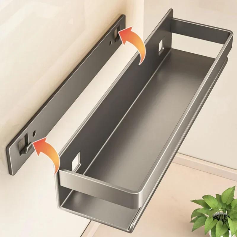 Multifunctional Wall-Mounted Spice Rack Kitchen Condiment Storage Shelf Holds Seasonings Tools Essential Kitchen Organizer Shelf