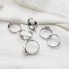 10 Stück Verstellbare Edelstahl Ringrohlinge Edelstahl Verstellbare Ringrohlinge Für DIY Schmuckliebhaber