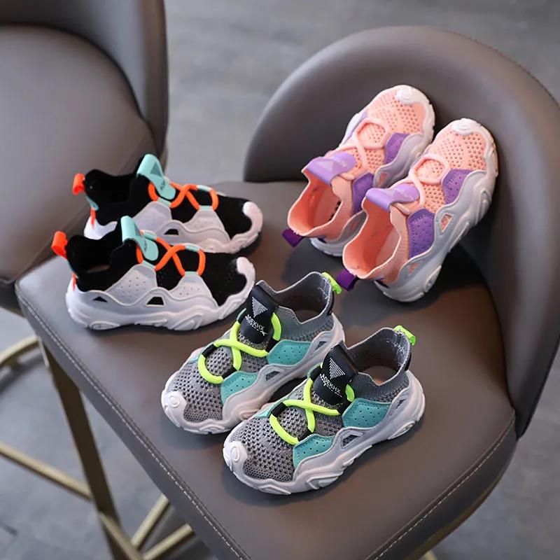 Dětské boty Jaro Léto Dívky a Chlapci Měkká Podrážka Sportovní Boty Protiskluzové Ležérní Síťované Baleríny