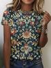 New Graphic Paisley Vintage 3D Print Women's T-Shirts O-Neck Short Sleeve T Shirt Y2k Harajuku Tees Casual Tops Female Clothing