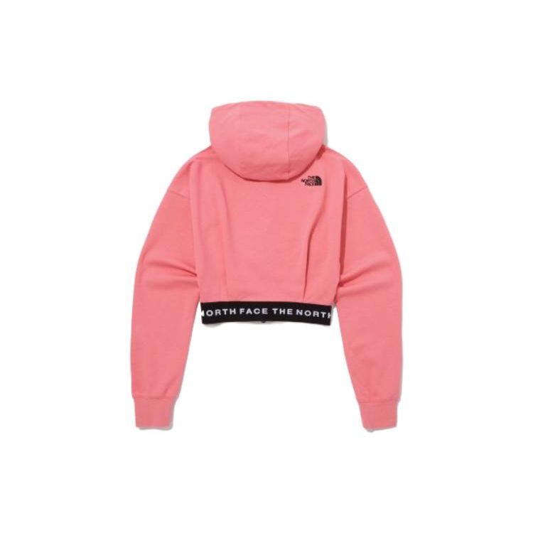 The North Face Lockeres Kapuzen-Kurzarm-Sweatshirt mit Reißverschluss Damen Oberteile Rosa NJ5JP80L