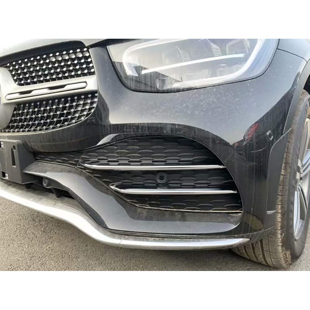 RUIQ AMG Front Grille and Fog Lamp Garnish Bezel Covers Specially Designed for the AMG GLC SUV Sport Mercedes-Benz GLC-Class (2019.03~) - -