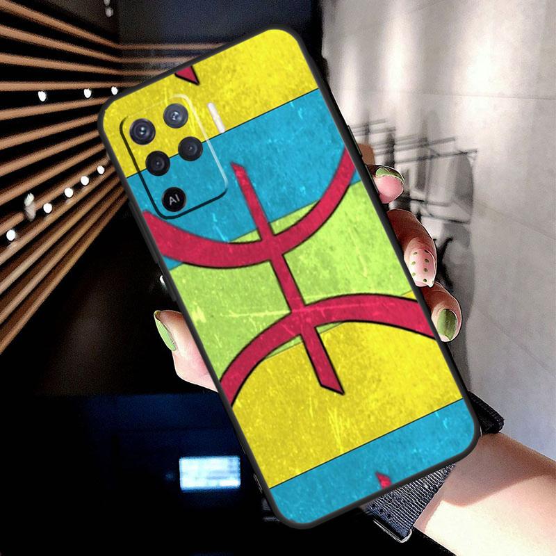 Amazigh Symbol Berber Academy Case For OPPO A96 A76 A16 A94 A74 A54 A53 A57 S A15 A52 A72 A93 A5 A9 A31 A17 A77 A78 Coque