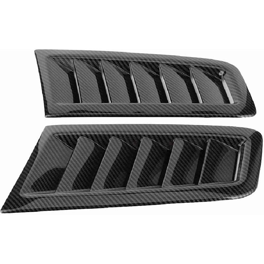 Denash Air Vent Cover, Hood Vents Front Bonnet Vent Vent Cover, Bonnet Vents Universal Bonnet Vent for RS Car Front Vent (Carbon Fiber Look), Carbon Fiber Look