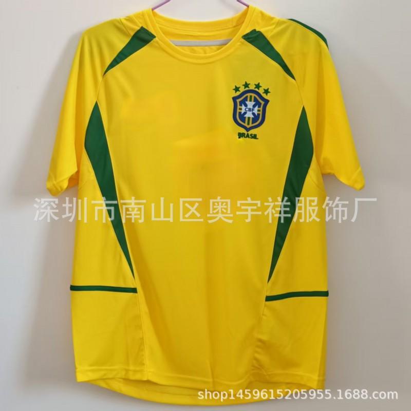 Vintage Brazil National Team Soccer Jersey Ronaldo 9 Classic Retro Football Shirt Short Sleeve Unisex