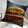 Pizza Hamburger Hot Dog Ice Cream Pillow Case Square Pillow Bedroom Sofa Leisure Comfort Cushion Car Home Decoration