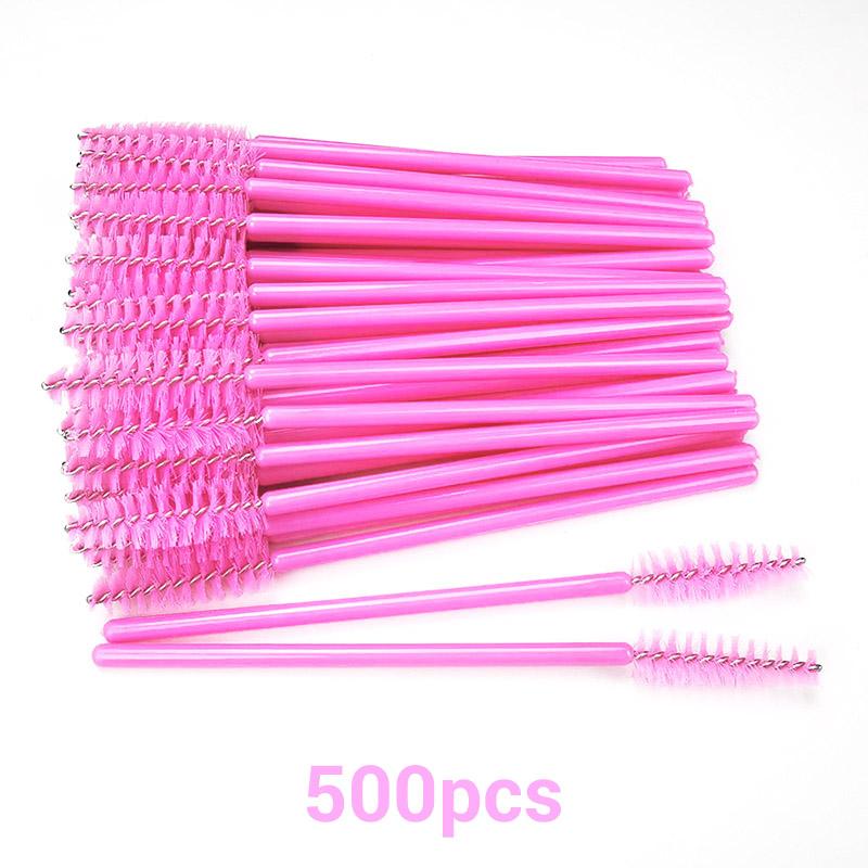 

Wholesale 500pcs Eyelash Brushes Wands for Beauty Salon Makeup Tools Disposable Individual False Lashes Application Spoolies Nylon