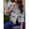 Female Knitted Striped Sweater Cardigans Tops Outfits Women Casual Long Sleeve Fashion Loose Sweater Coat Winter