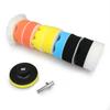 11Pcs/Set 3inch Car Polishing Disc Self-Adhesive   Buffing Waxing Sponge Wool Wheel Polishing Pad for Car Polisher Drill Adapter