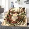 Custom Name Christmas reindeer Theme Printed Blanket - Perfect for Couch, Bed, Travel & Outdoor Use | Machine Washable, Cozy & Durable.