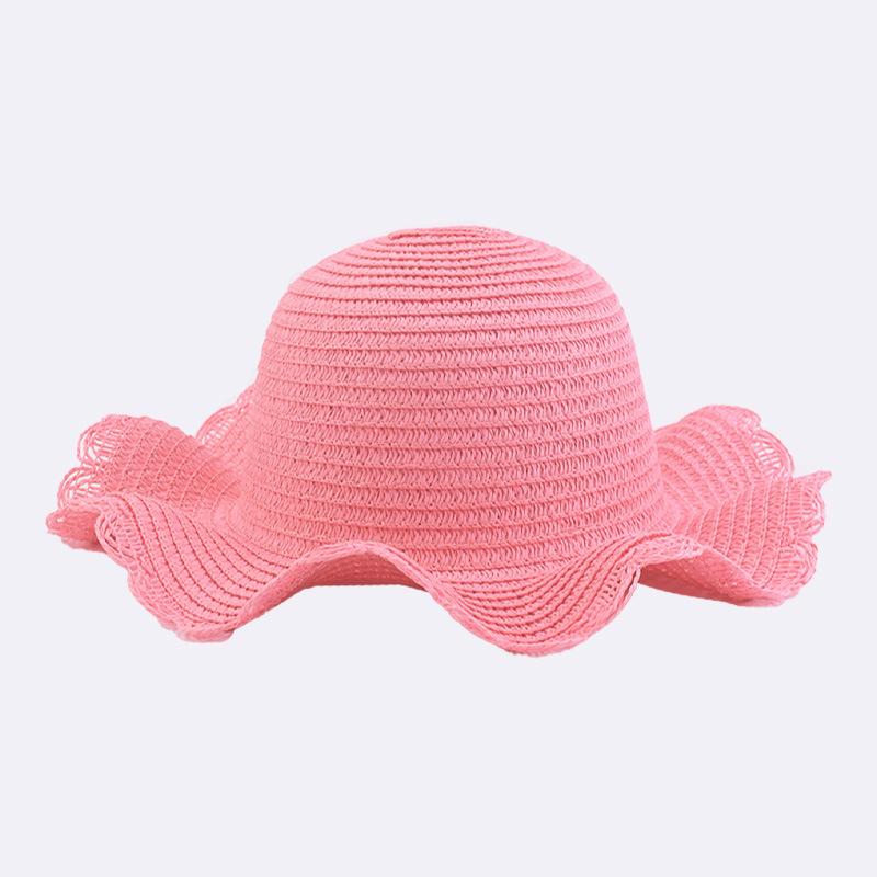 Custom Hand-Embroidered Sun Hat Adjustable Wavy Shape Personalized Names For Kids Ladies Beach Caps Outdoor Fashion Straw Hats