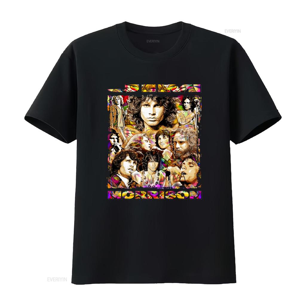 Jim Morrison Mr Mojo Risin Il Re Lucertola Rock Classico Break On Through Stampa T Shirt vintage Lavato Traspirante Leggermente
