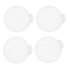 Snap On Bathroom Drain Filter 4 Pack Hair Catcher ABS Plastic Shower Accessories for Bathtub, Sink, Kitchen, Shower