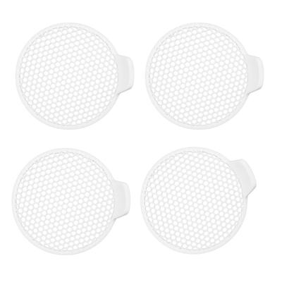 Snap On Bathroom Drain Filter 4 Pack Hair Catcher ABS Plastic Shower Accessories for Bathtub, Sink, Kitchen, Shower