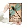 Metal Dragonfly Wall Art Vintage Tin Sign Inspirational Quote Home Decor Plaque