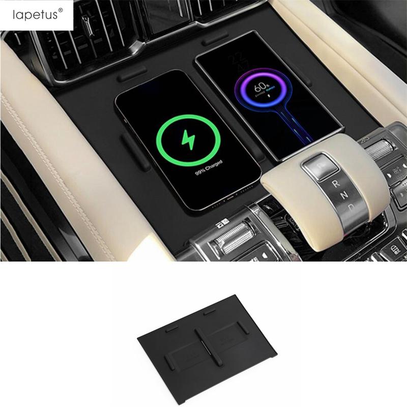 Car Phone Wireless Charging Pad Mat / Center Console Armrest Storage Box Tray Organizer Accessories For BYD Leopard 8 2024 2025
