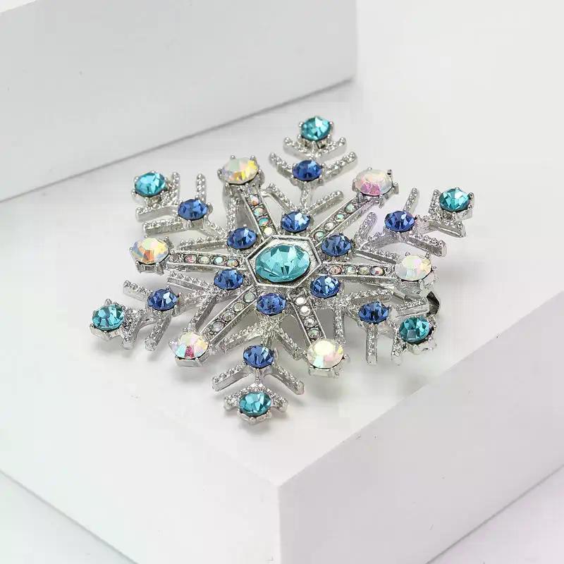 Spille a Fiocco di Neve con Strass di Lusso alla Moda per Abbigliamento da Donna Cappotto Accessori Gioielli Regali