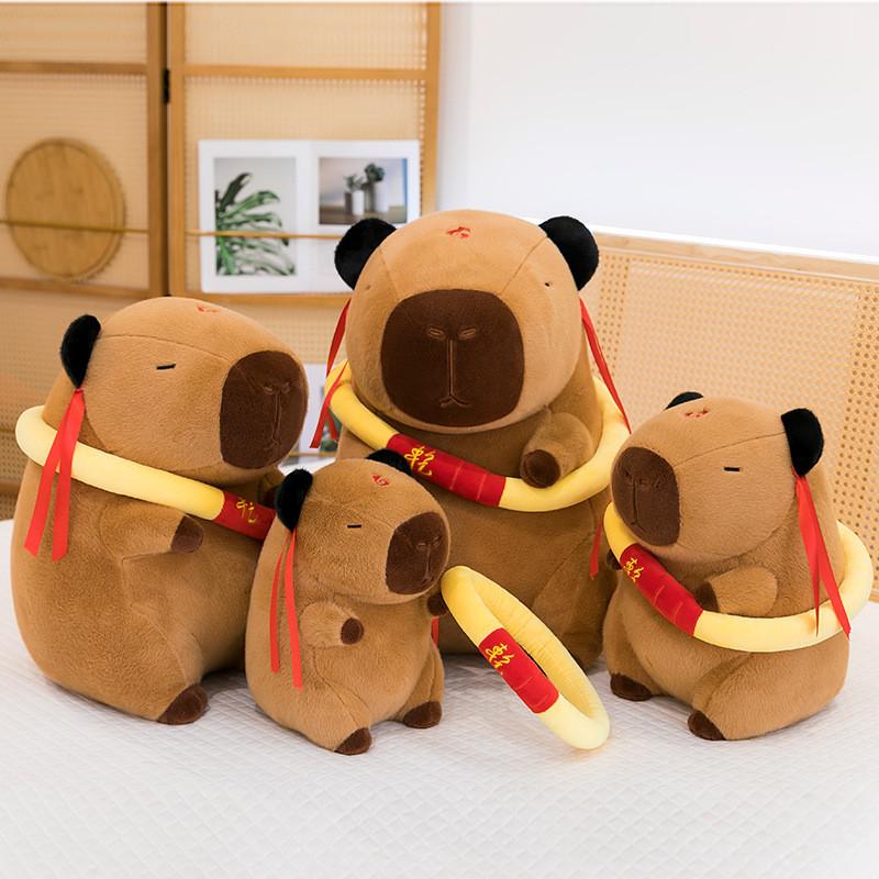 Adorable Nezha Dopey Capybara Plush Toy Cartoon Stuffed Animal Girl Kid Gift