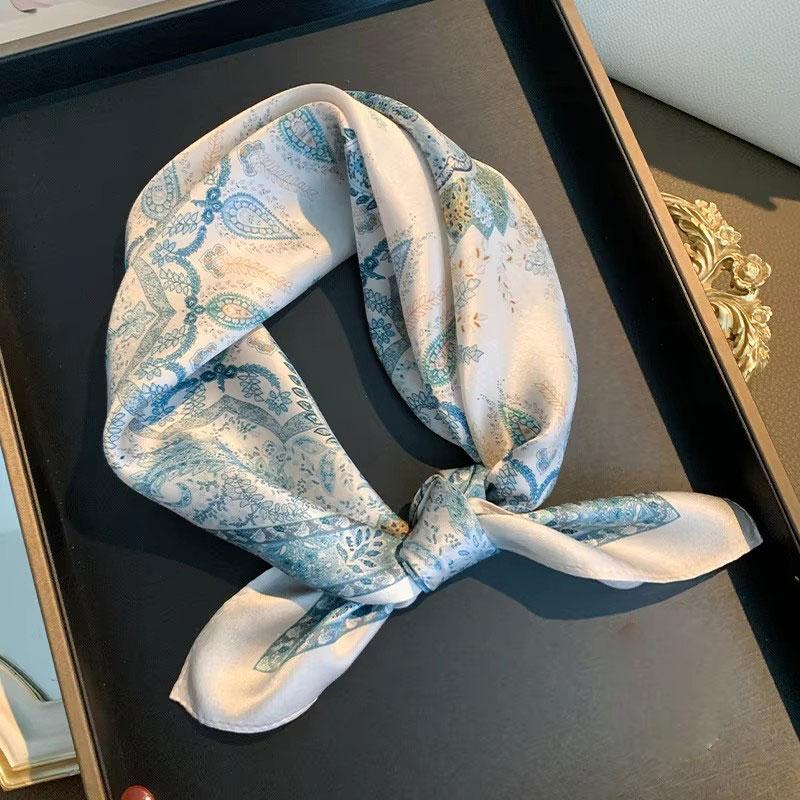 

New 100% Real Silk Scarf Women Square Neck Shawls Wraps for Ladies Foulard Scarves Pashmina Female Hijab Bandana bufanda luxury Real Silk 53x53cm