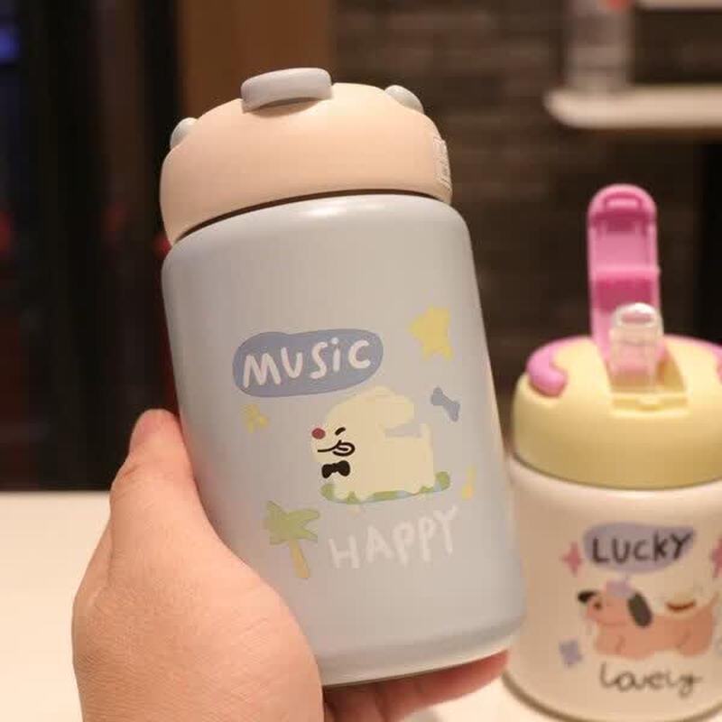 Qiwei Portable Kids Insulated Straw Cup