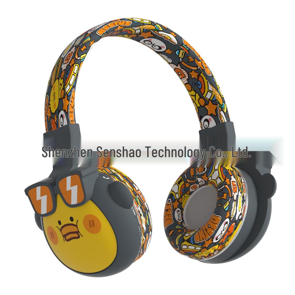 Children's Cartoon Bluetooth Headphones with 85dB Volume Limit and TF Card Slot