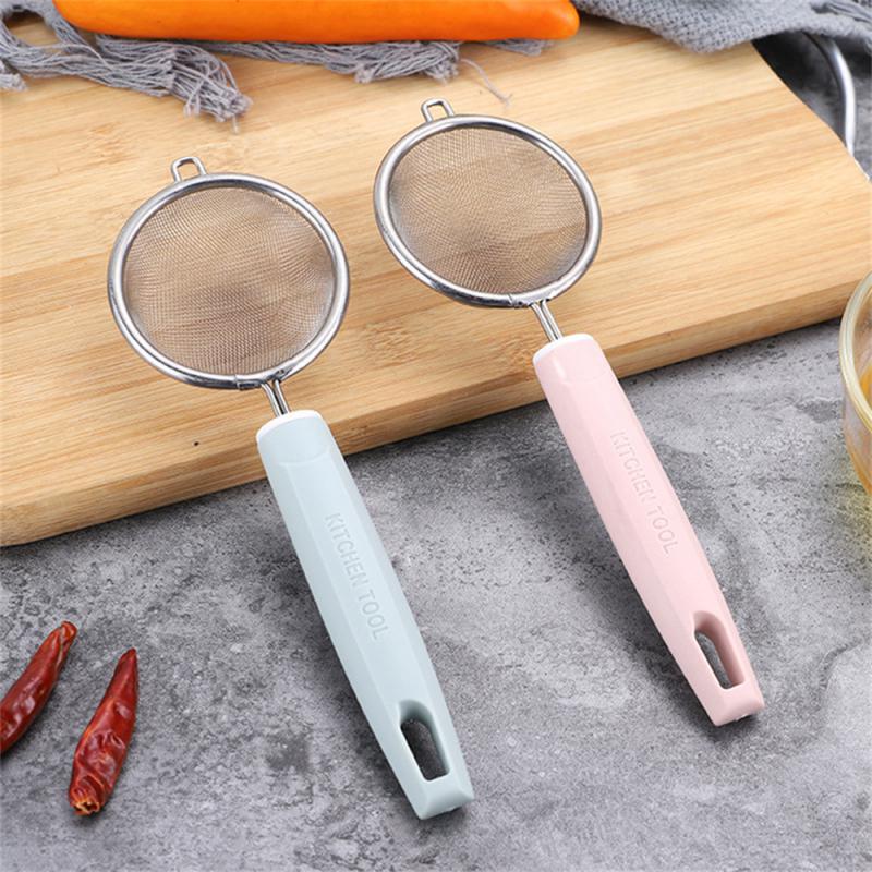 1 st Rostfria Silar Liten Mellan Stor Storlek Metallsikt Med Robust Handtag Finsilssilar För Kök Ris Juice