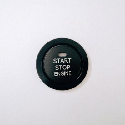 2 ks Ochranný kryt startování jedním tlačítkem Tlačítko startování motoru Dekorativní kroužek z hliníkové slitiny