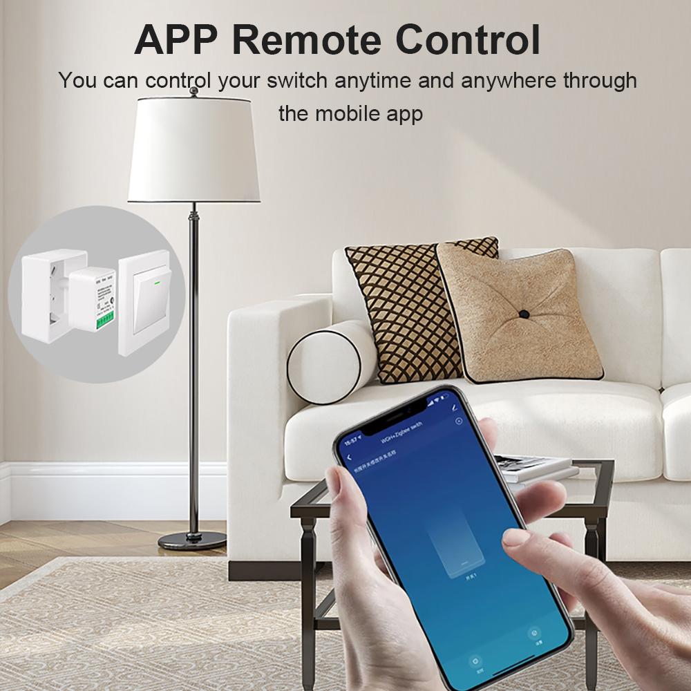 Tuya Smart Mini Switch WiFi/Zigbee Version Power Monitor 2-Way Home DIY APP Remote Timing Control Support Alexa Google Assistant