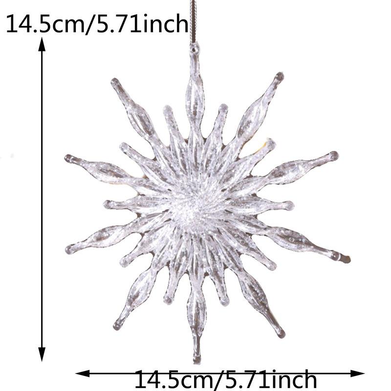 

Ice Snowflakes Elk Crystal Dimensional Christmas Tree Decorations Christmas Tree Pendants New Year Party DIY Xmas Craft Pendants as show