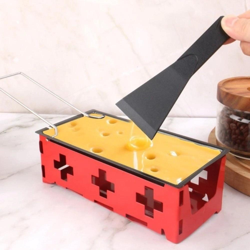 Wooden Handle Cheese Melter Pan Stainless Steel Cheese Fondue Set Mini Cheese Grill Picnic