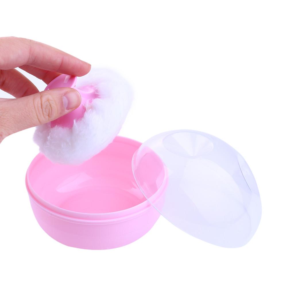  Baby Puff With Box Winceyette Puff No Hair Removal Body Powder Box Container
