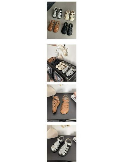 Women's Retro Woven French Flat Roman Sandals - Soft Sole Clogs for Casual Summer Beachwear 2025.