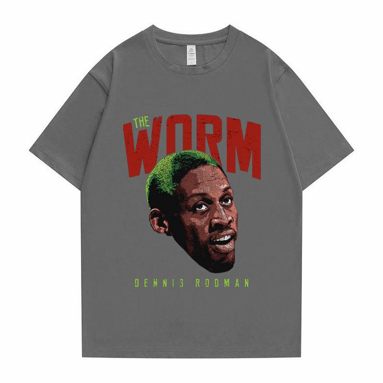 Hot New The Worm Dennis RodUnisex Graphic Tees Unisex Women Hip Hop Tshirt Boys Basketball Tshirt Male Loose T Shirts Unisex Streetwear