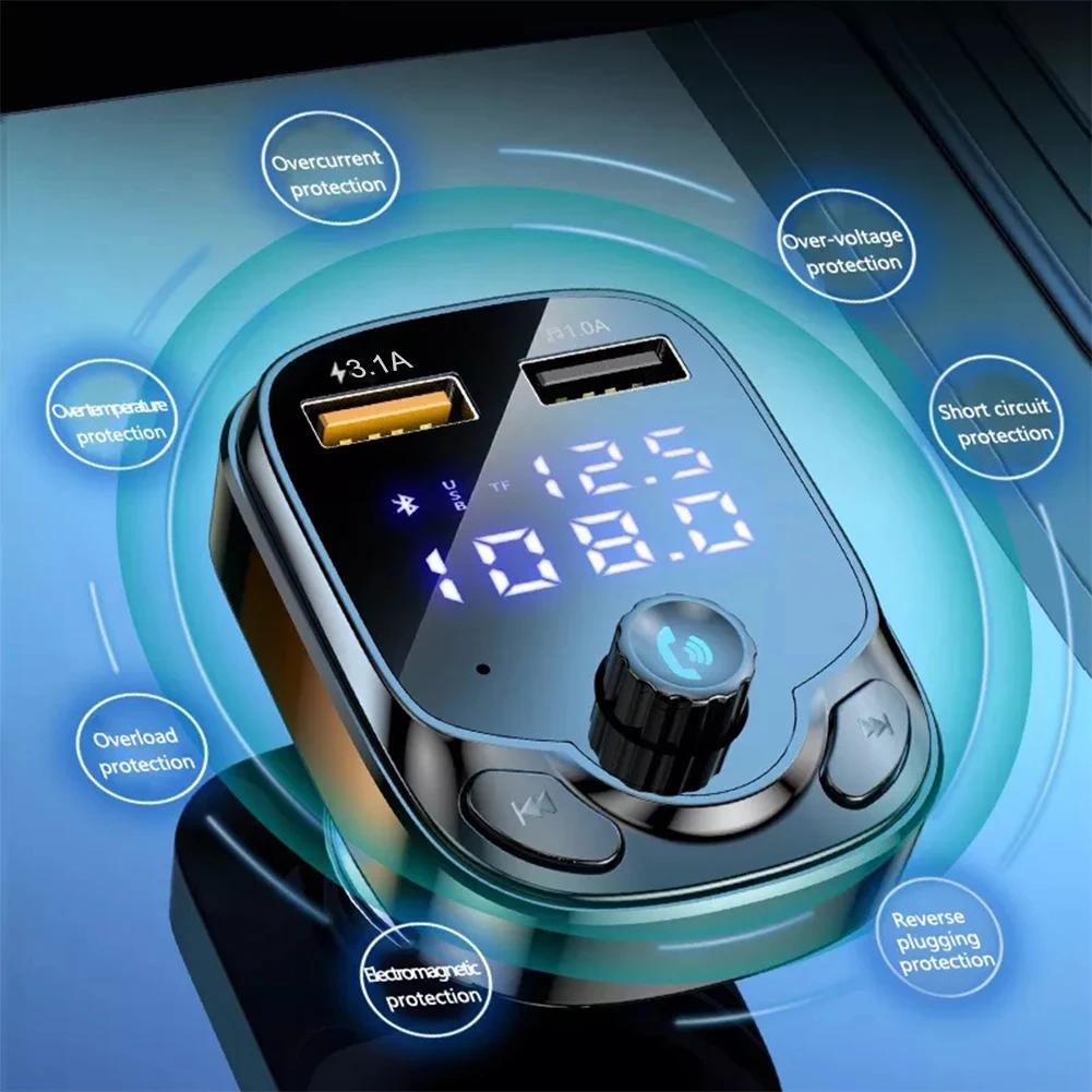 3.1A Autotelefonladegerät Quick Charge 3.0 PD Schnellladung USB-Autoladegerät U-Disk MP3-Player Bluetooth 5.0 FM-Transmitter