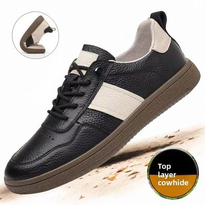 Genuine Leather Men Muller Shoes Fashion Trend Casual Flat Designer Male Outdoor Sneakers Non-slip Vulcanized Shoes