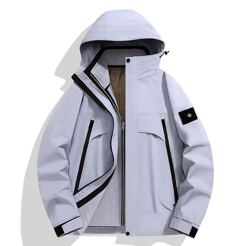Couple 2-in-1 Waterproof Windproof Warm Fleece Jacket Outdoor Hiking Camping