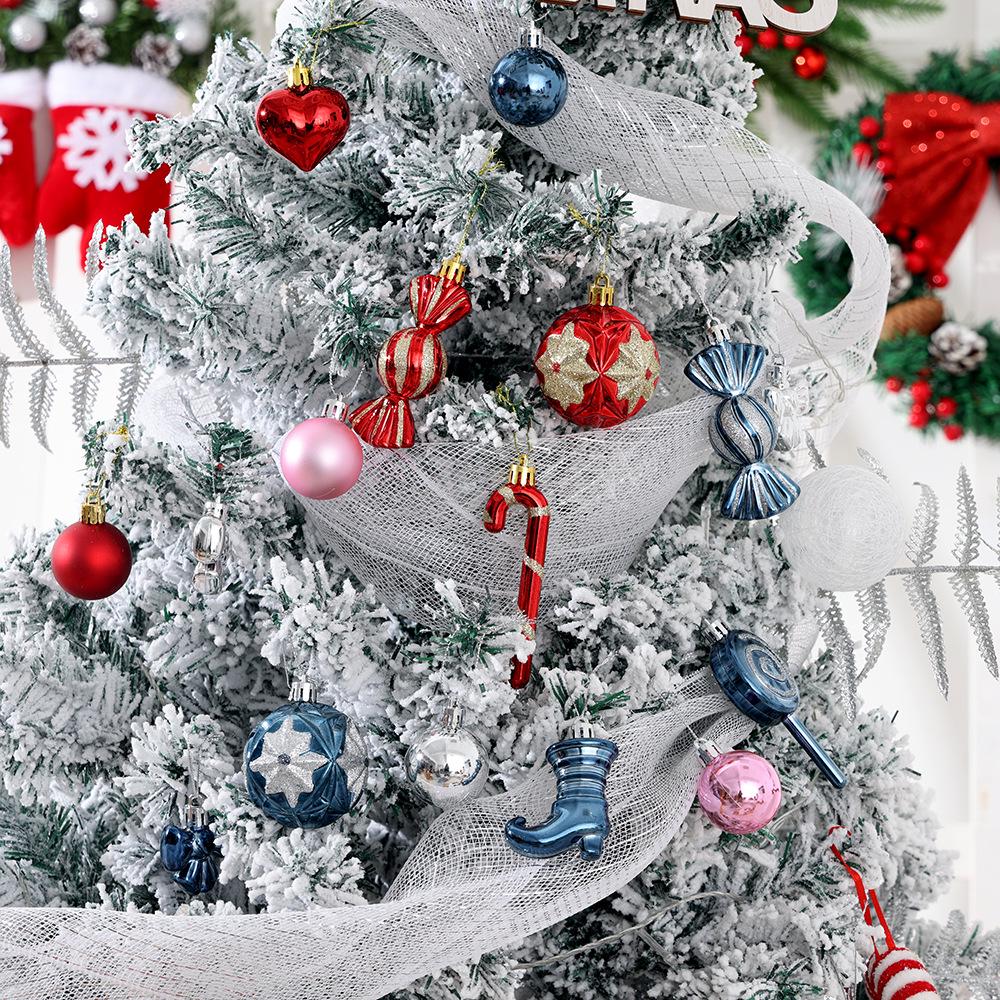 Christmas Tree Ornaments Set: Candy & Ball Decorations
