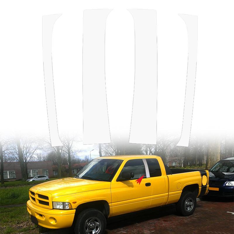 Car Door Window Column BC Pillar Post Cover Trim PC Material Sticker For Dodge Ram Dodge Ram 1500 2-Door Club Cab 1995-2002