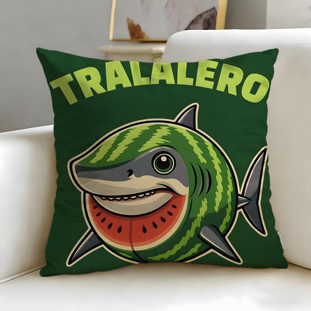 Popular Cartoon Brainrot Friends Cushion Cover Soft & Easy-Wash Pillow Case – Versatile for Couch, Bed, Travel and Office