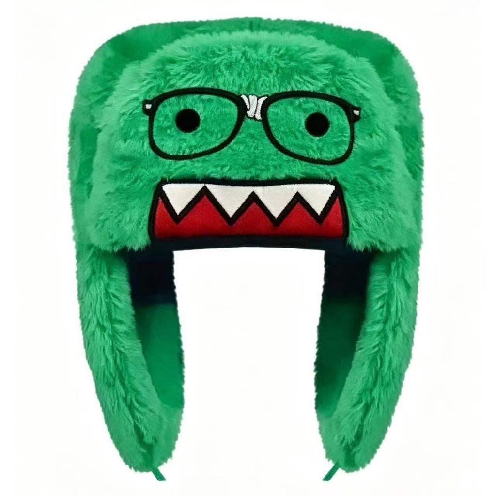 Autumn and winter new thickened plush cartoon hat for men and women cute warm ear protection Lei Feng hat popular plush cold hat