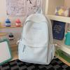 Schoolbag Junior and High School Student Schoolbag Korean Version Simple Embroidered Backpack College Style High Value Women's Bag Versatile Light