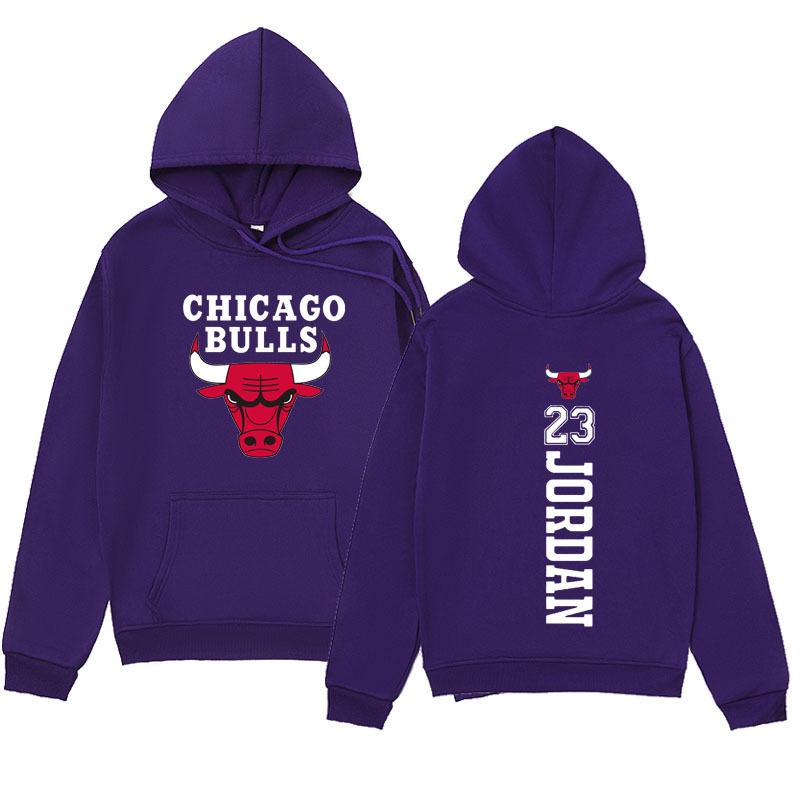 Winter Chicago Bulls #23 Printed Hoodies Fashionable Casual Warm Sports Long Sleeved Men's and Women's Unisex Hooded Sweatshirts