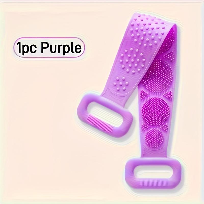 

Ultra-Soft Body Scrubber - A Deep-Cleaning Exfoliating Bath Brush with An Adjustable Strap and Extended Handle, Perfect for Back Massagesmoval фіолетовий