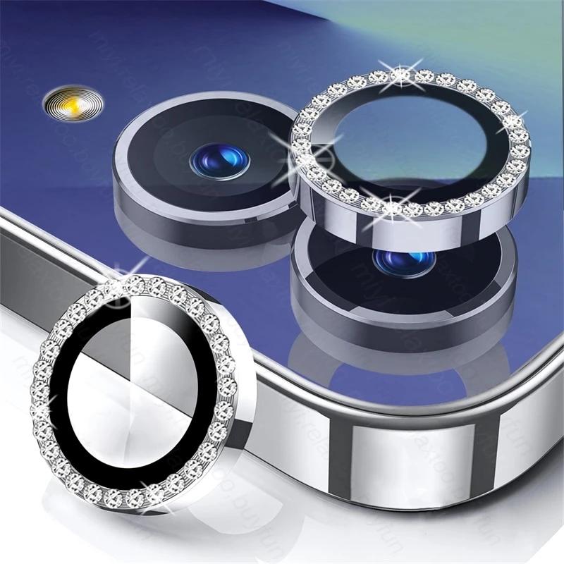 Luxury Diamond Metal Ring Camera Protector Case For Samsung Galaxy Z Flip 7 6 5G 9H Tempered Glass Lens Accessories