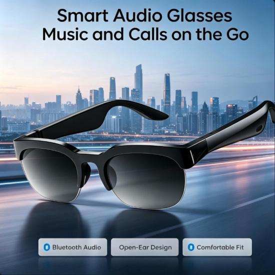 XG89 AI Real-Time Translation Smart Sunglasses Open Ear Bluetooth Audio Glasses HD Anti UV Protective Lenses For Travel Outdoor