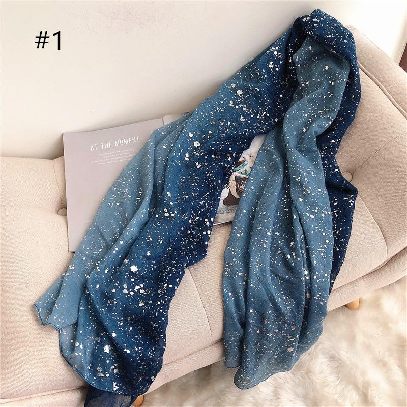 Fashion Lurex Glitter Ombre Viscose Shawl Scarf Women High Quality Shimmer Neckerchief Autumn Winter Foulard Muslim Hijab Sjaal