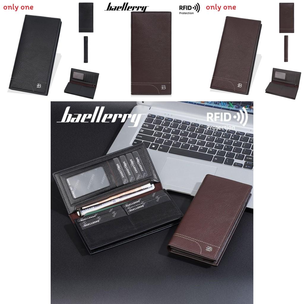 Womens Long Wallet Rfid Blocking Pu Leather With Solid Color Design And Letter Decor For Daily Use