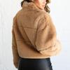 Women's Autumn Winter Faux Fur Short Coats Zipper Cardigan Plush Warm Coat Female Oversized Outerwear Overcoat Thick Jacket